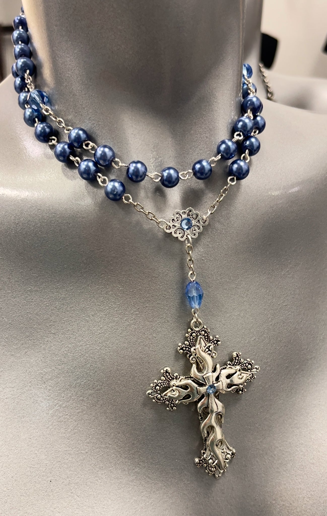 Glass Pearl Rosary