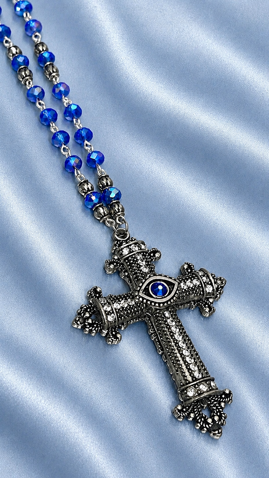 “Evil Eye” Cross Necklace
