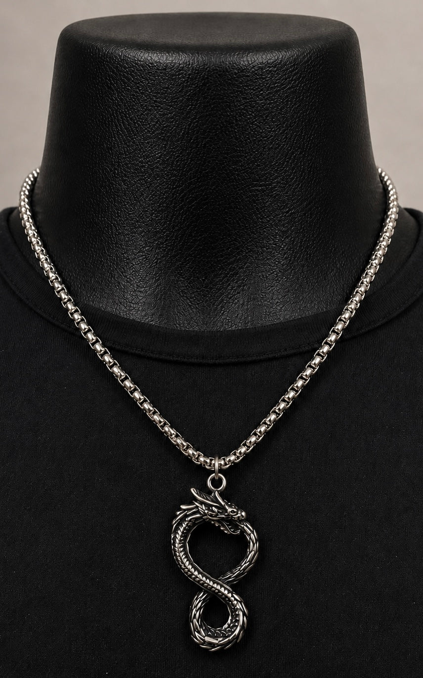 “Ouroboros” Stainless Steel Necklace