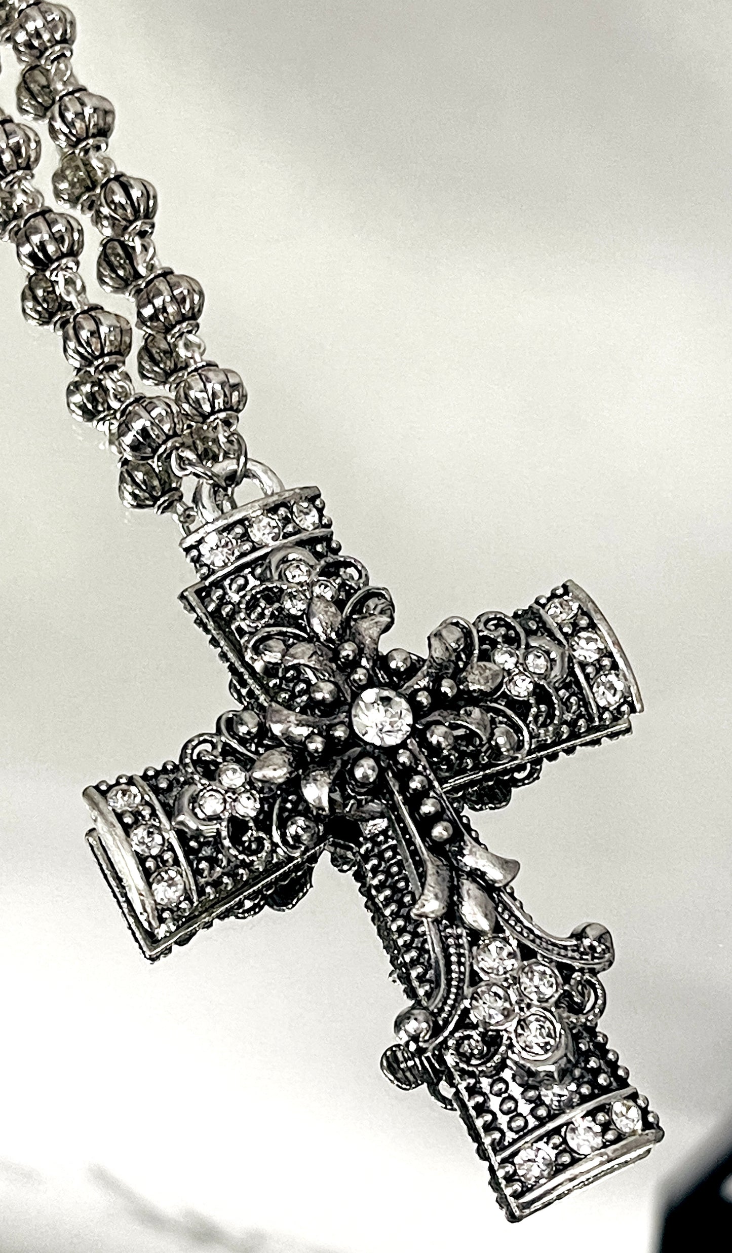 “Confess” 3Dcross & Rosary Chain