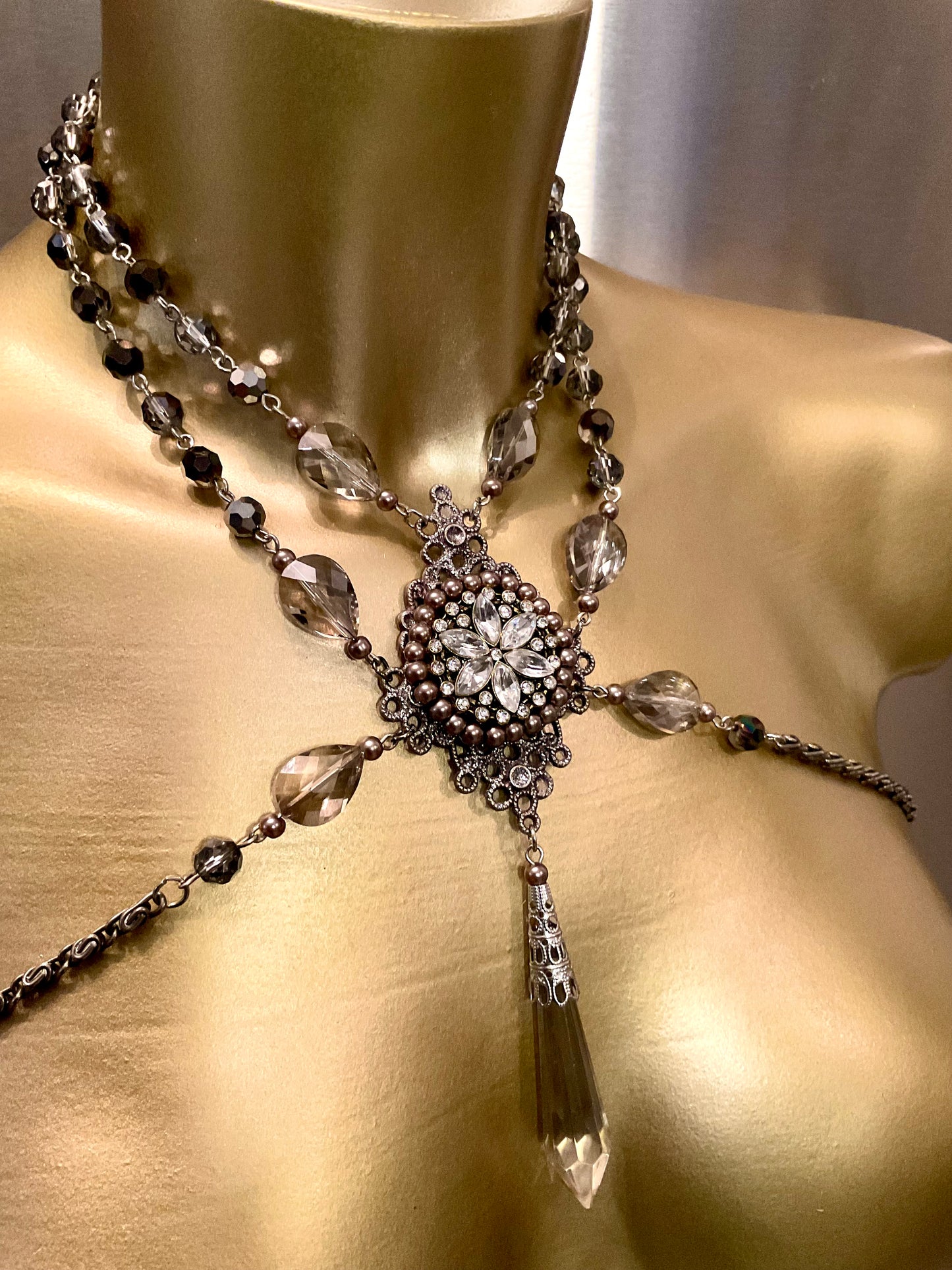 “Crystal New Year” Décolletage Harness