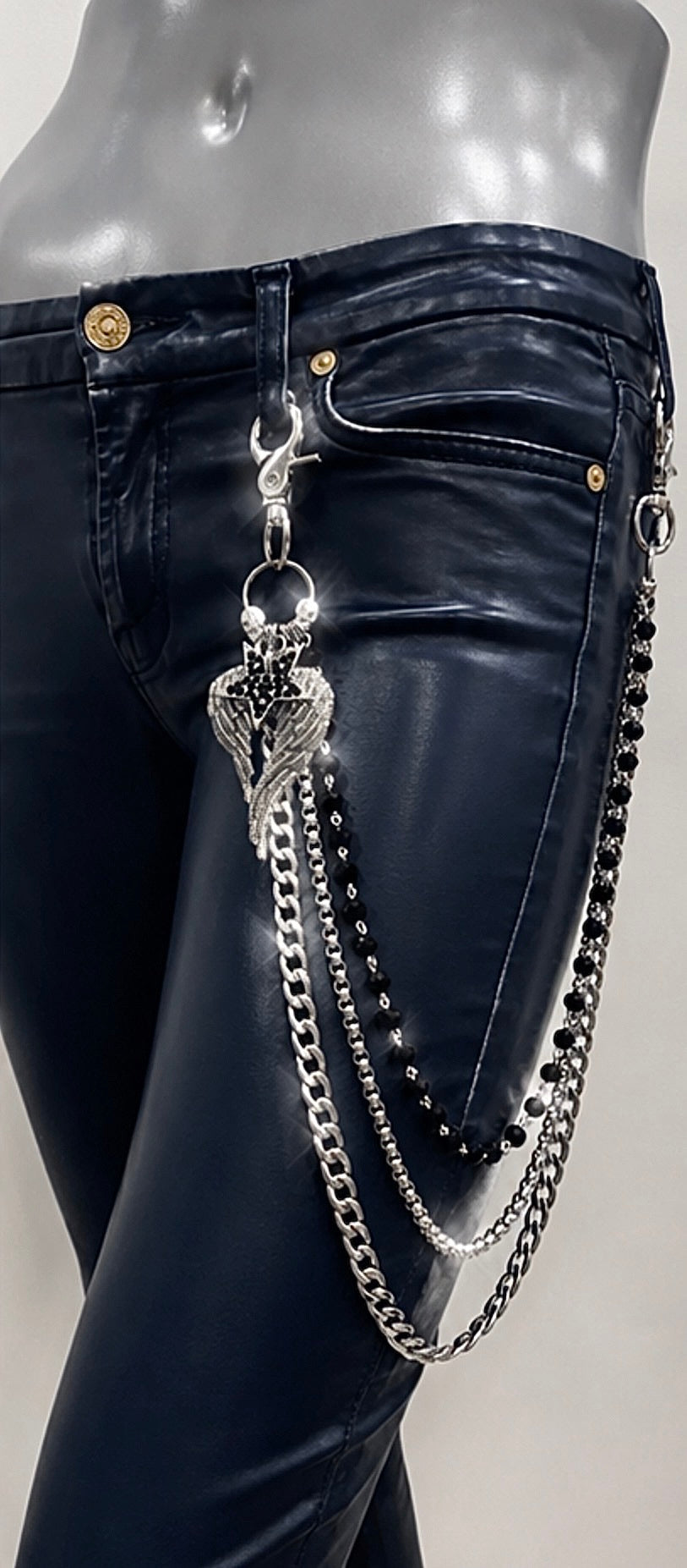 “Black Star Wing” Chain Belt