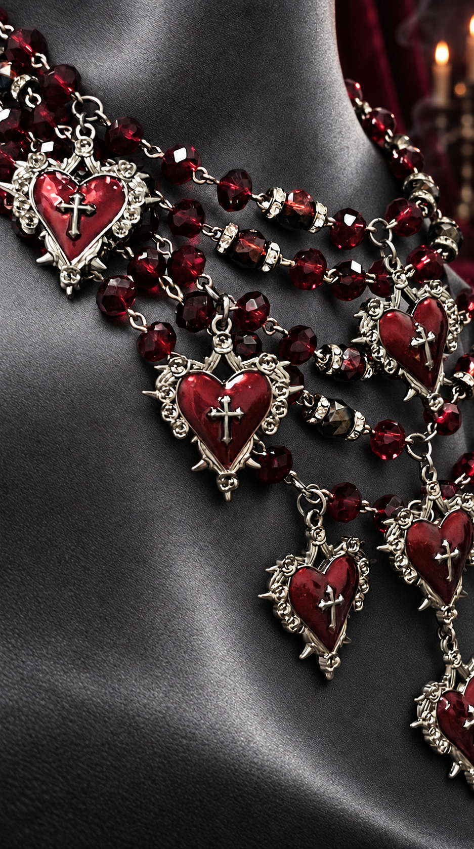 “Dark Romance” 5 Strand Necklace