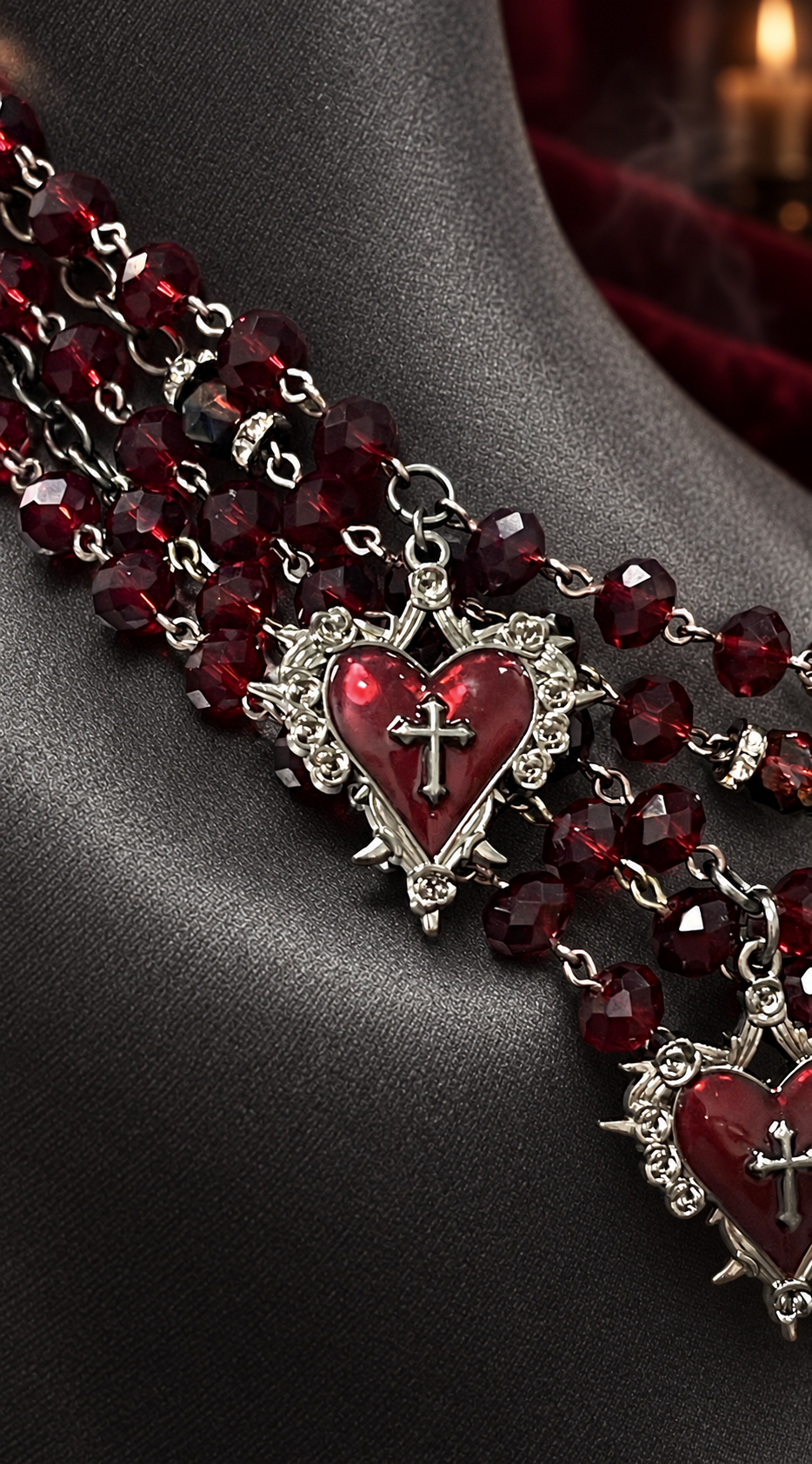 “Dark Romance” 5 Strand Necklace