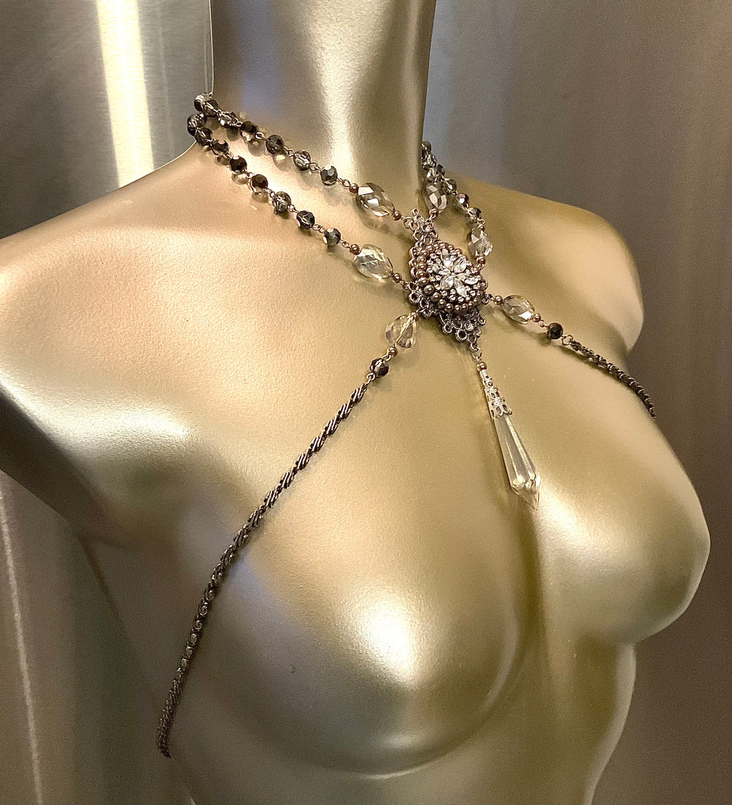 “Crystal New Year” Décolletage Harness