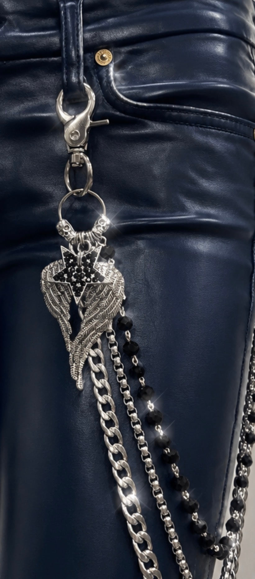 “Black Star Wing” Chain Belt