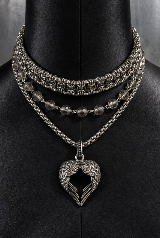“Holiday Collar & Choker” in Silver”