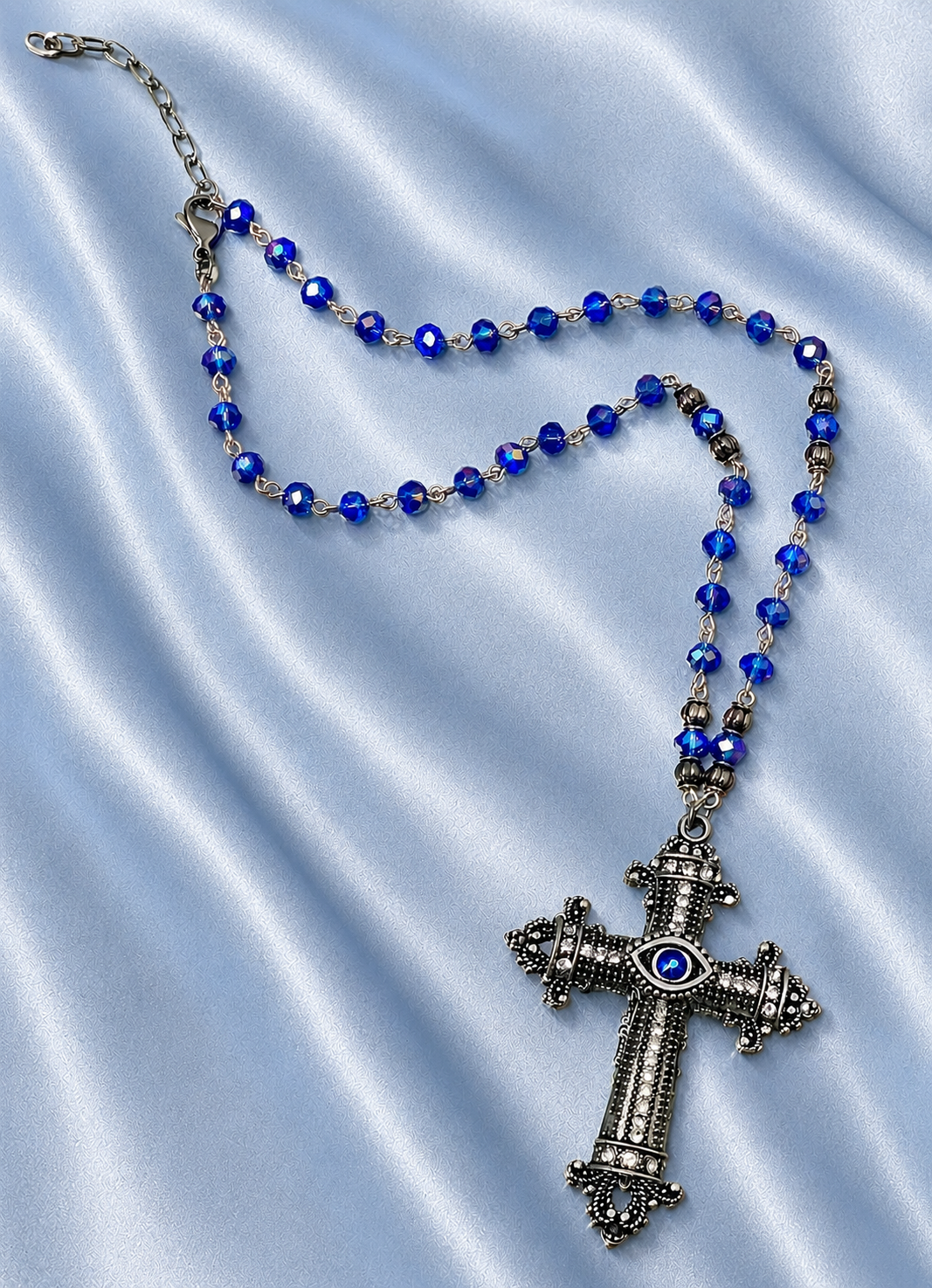 “Evil Eye” Cross Necklace