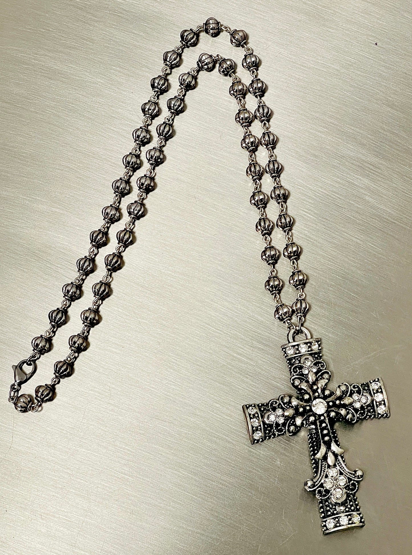 “Confess” 3Dcross & Rosary Chain
