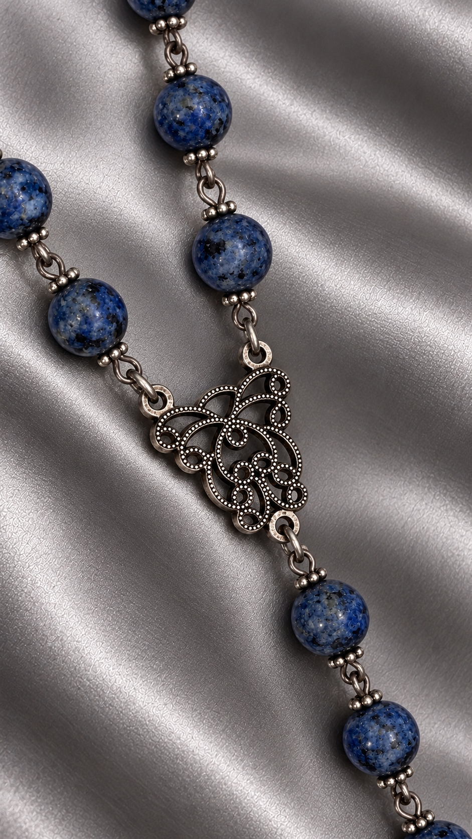 “Divine Intervention” Lapis Rosary