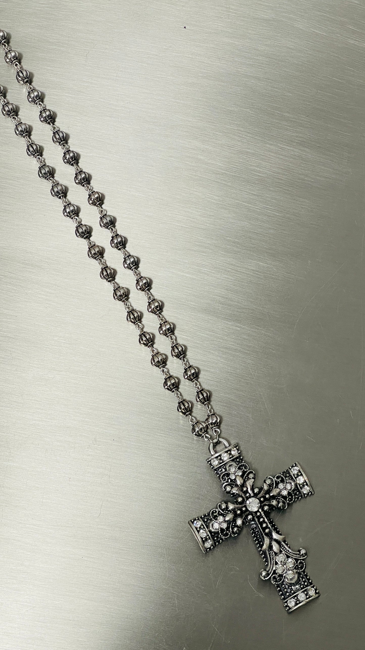 “Confess” 3Dcross & Rosary Chain