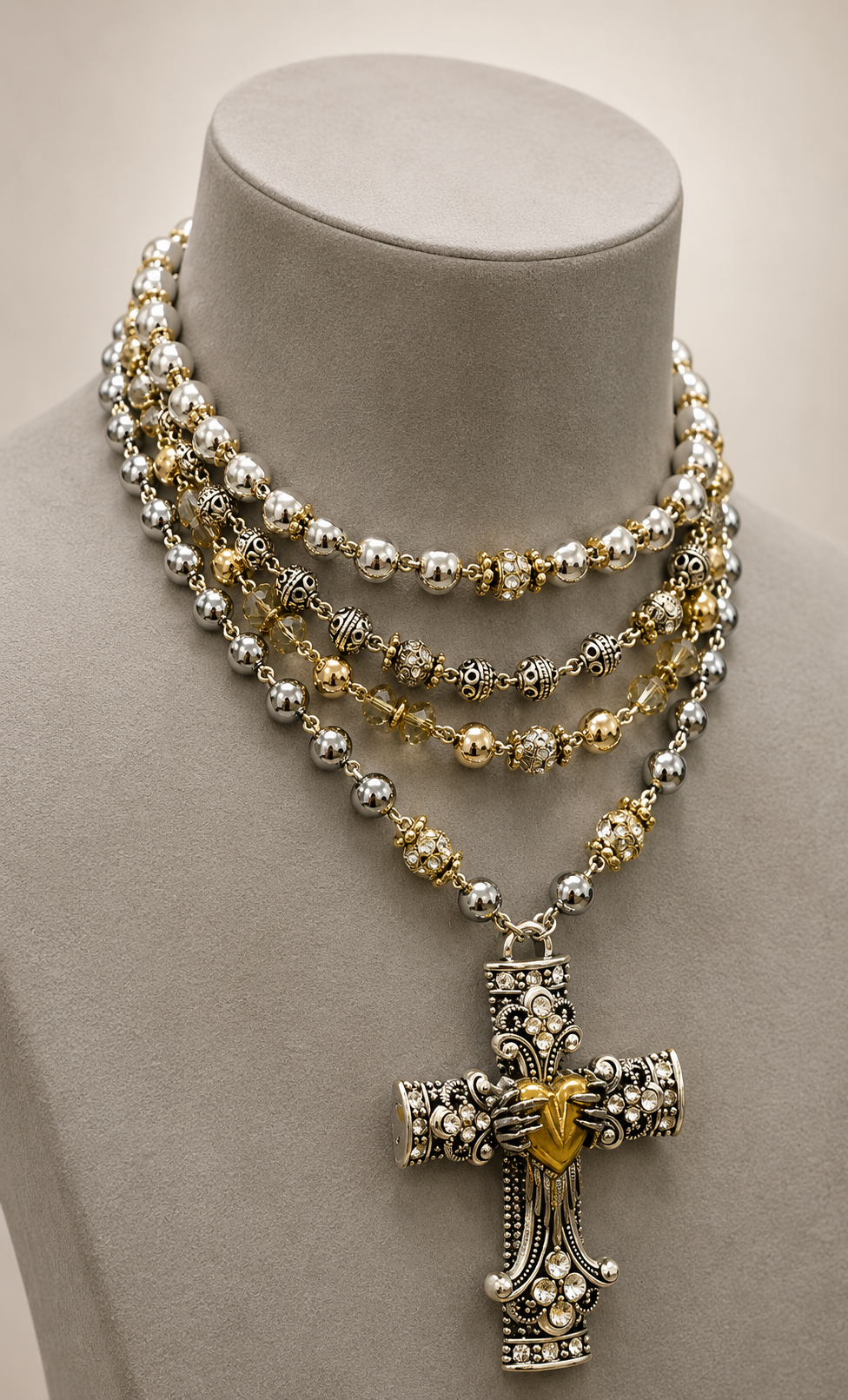“Seraphim’s Keep” 4 Strand Choker Necklace