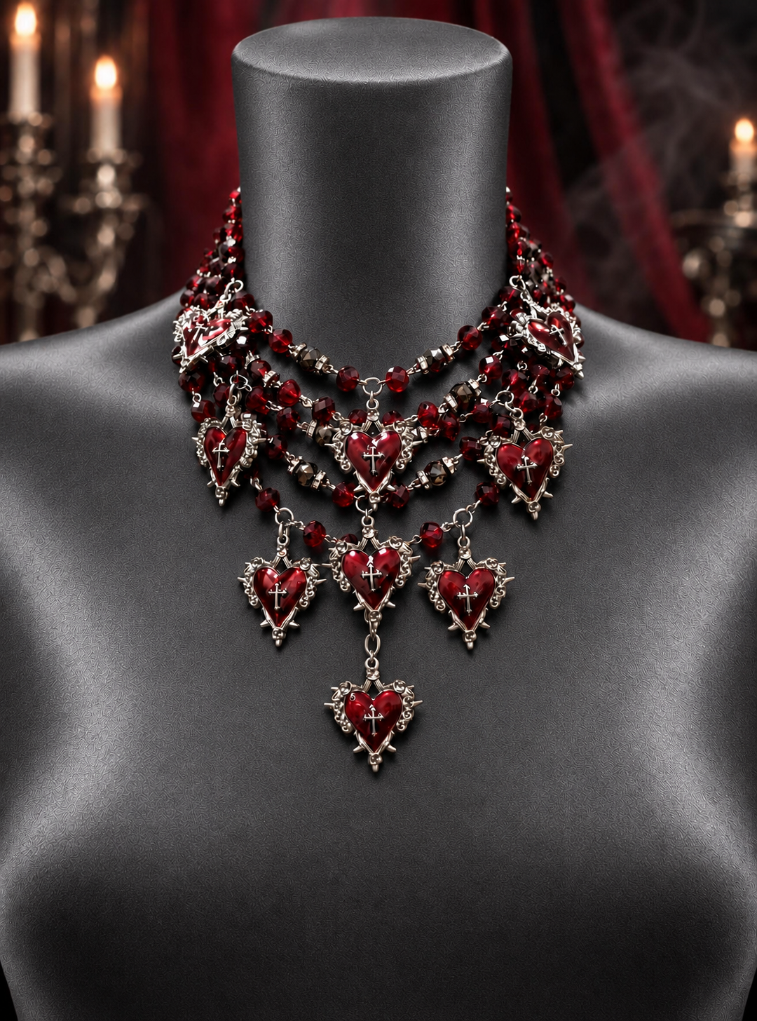 “Dark Romance” 5 Strand Necklace