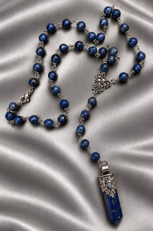 “Divine Intervention” Lapis Rosary