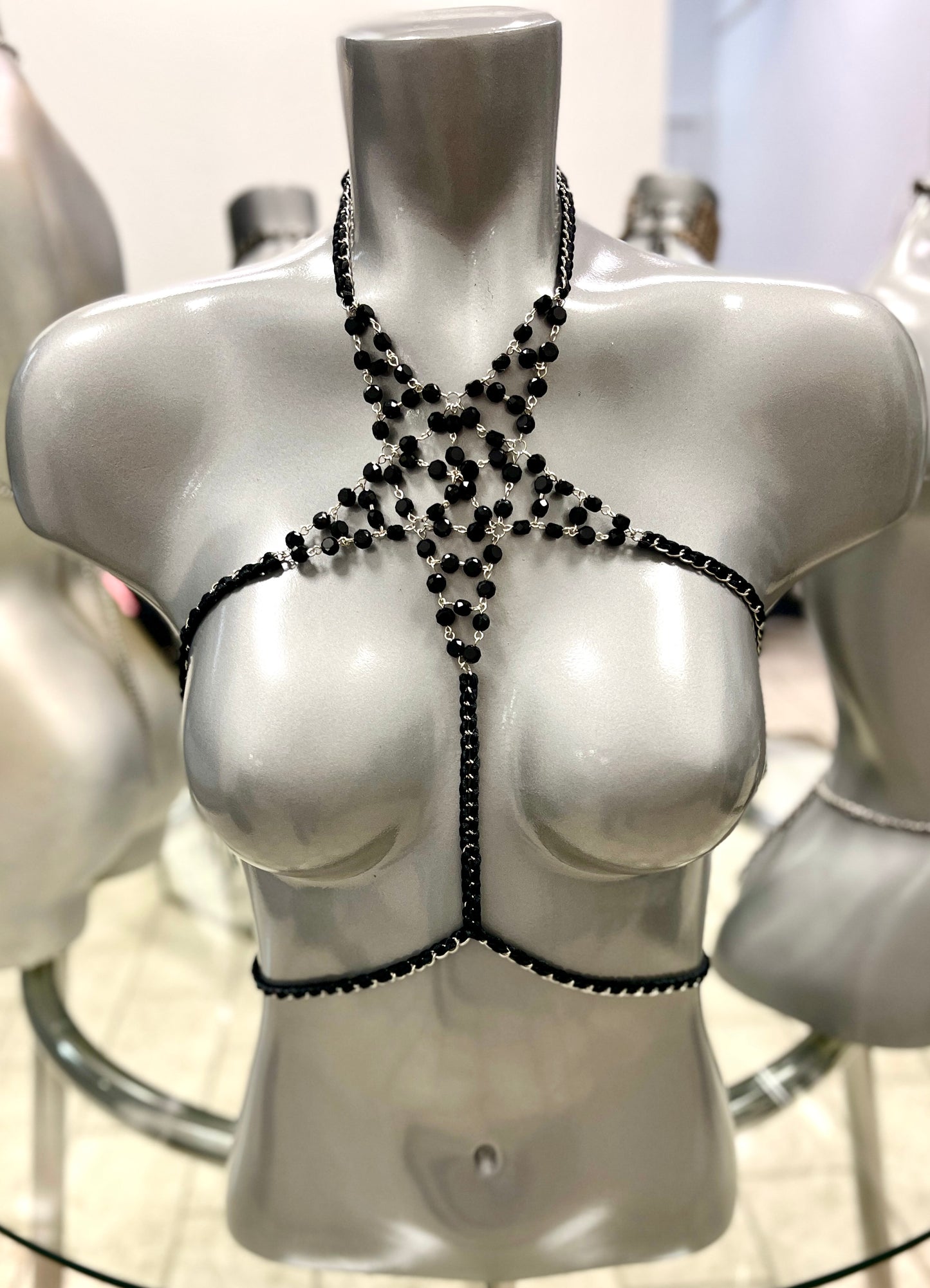 “Black Magic Woman” Crystal Harness