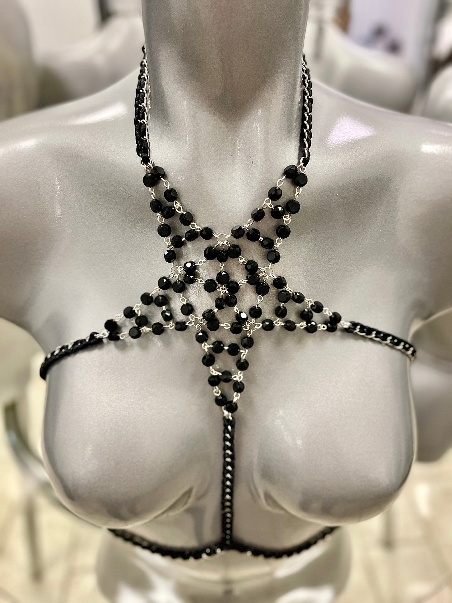 “Black Magic Woman” Crystal Harness