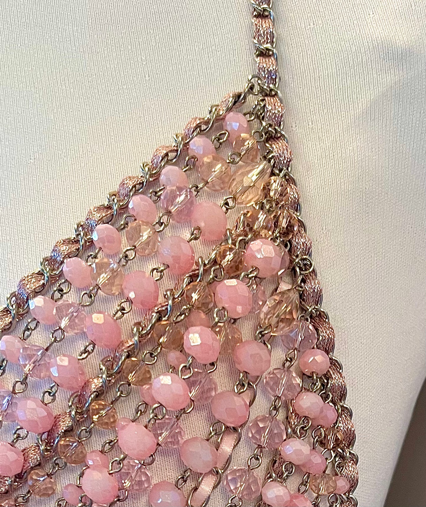 “Pretty In Pink” Crystal Halter