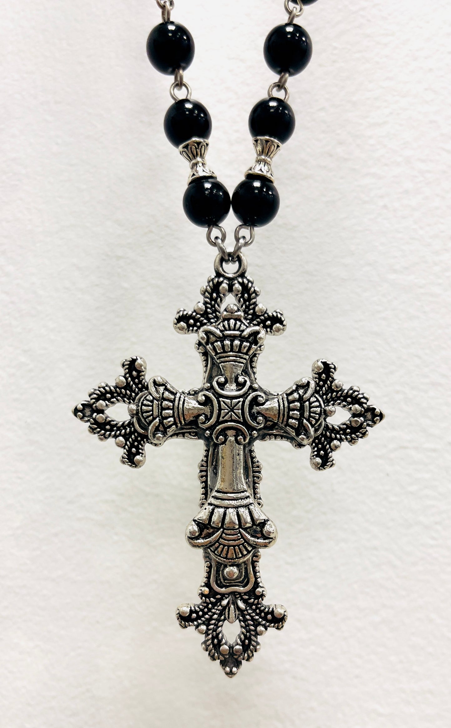 Black Glass Rosary