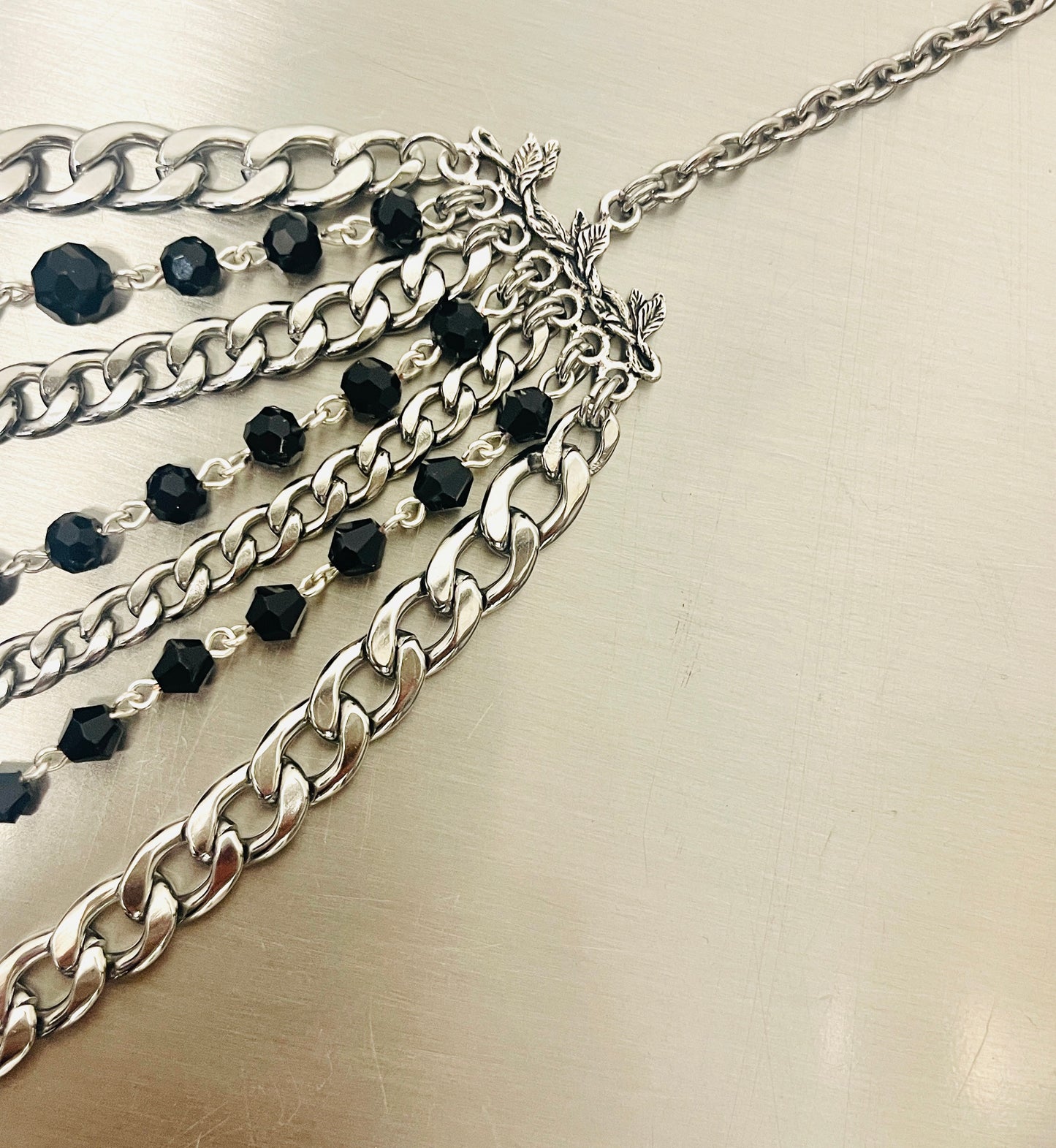 “7 Seals” Crystal & Chain Choker