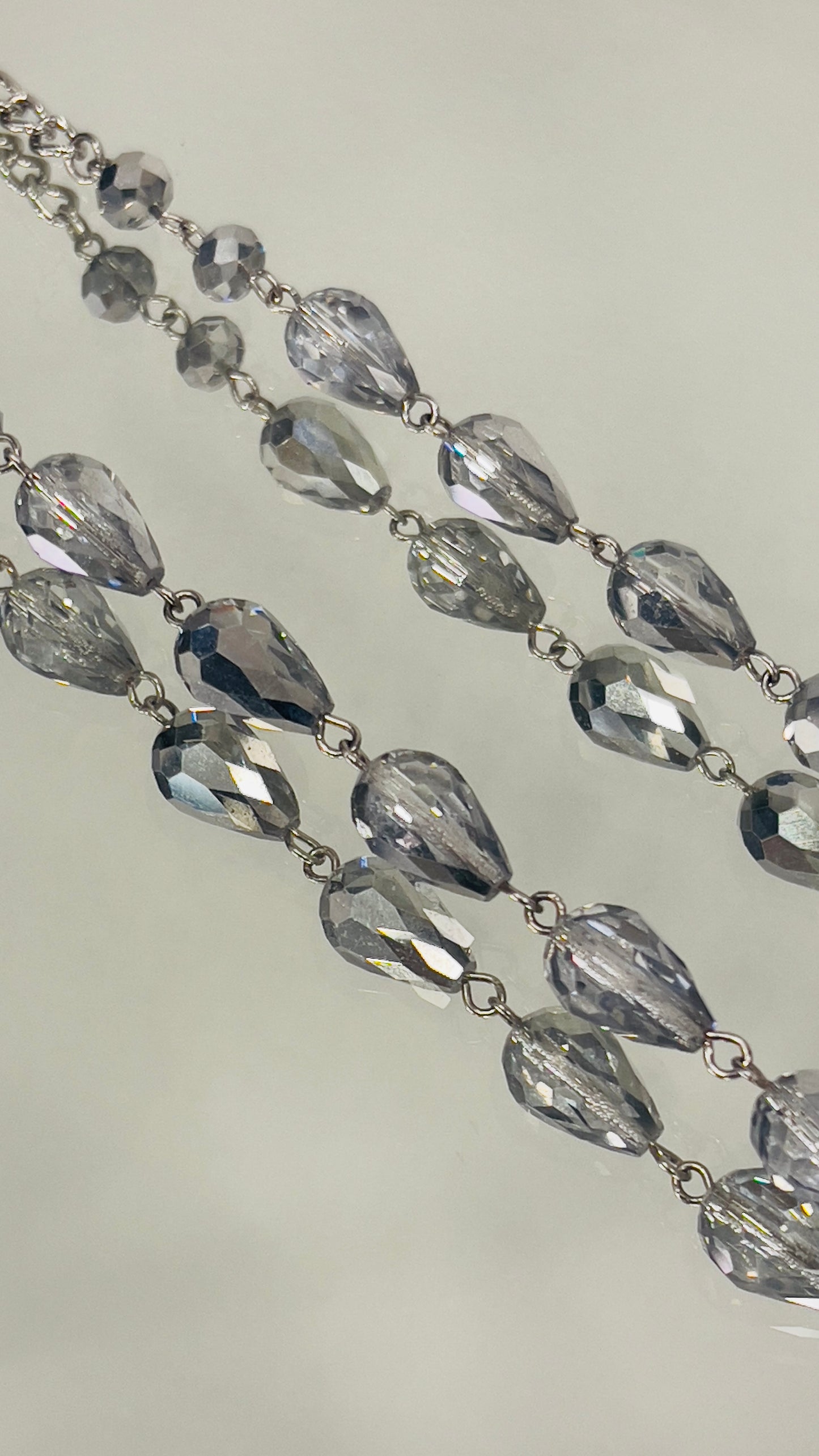 Teardrop Crystal Skull Choker