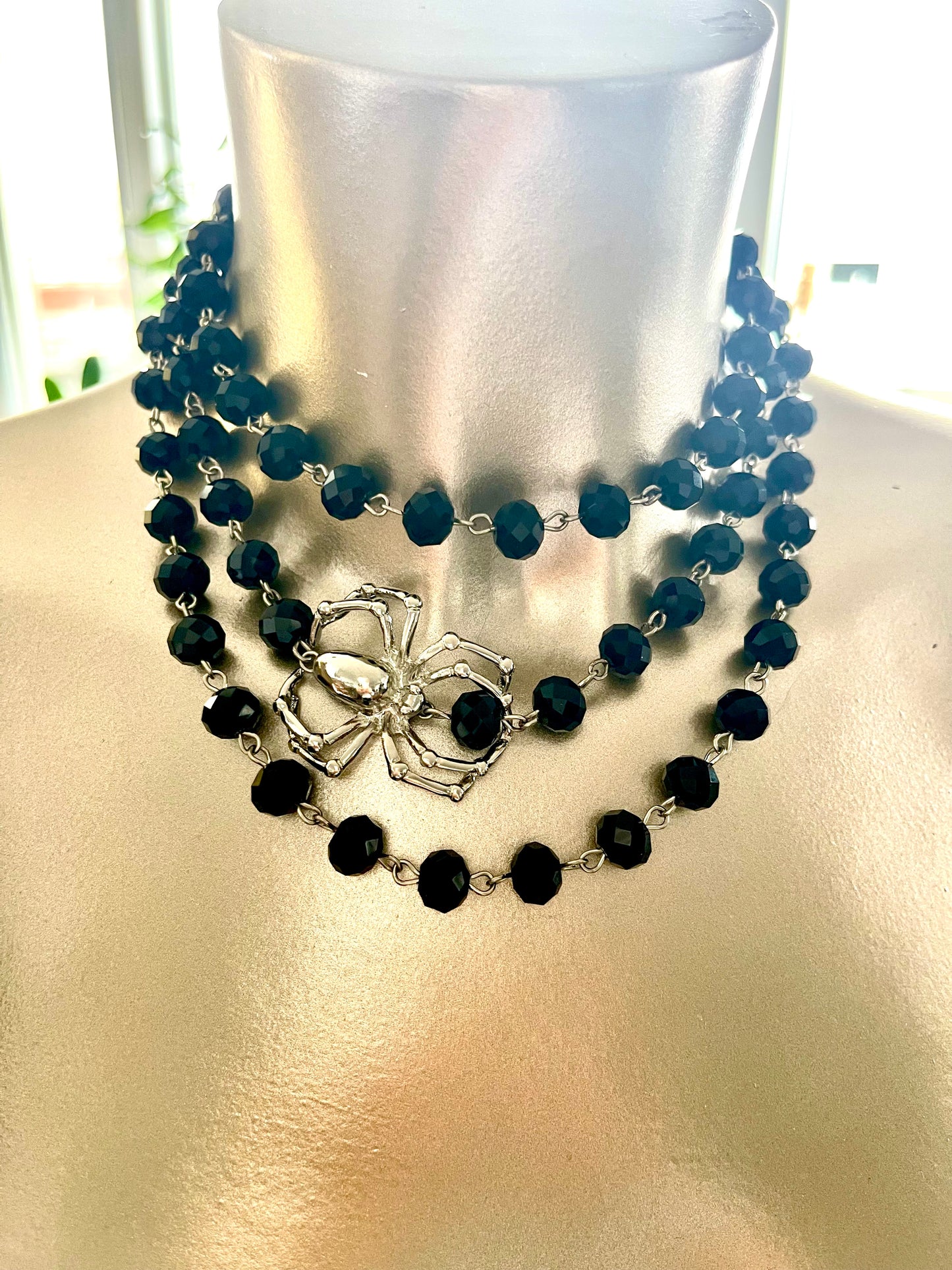 “Friendly Spider” 3 Strand Necklace