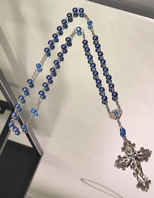 Glass Pearl Rosary