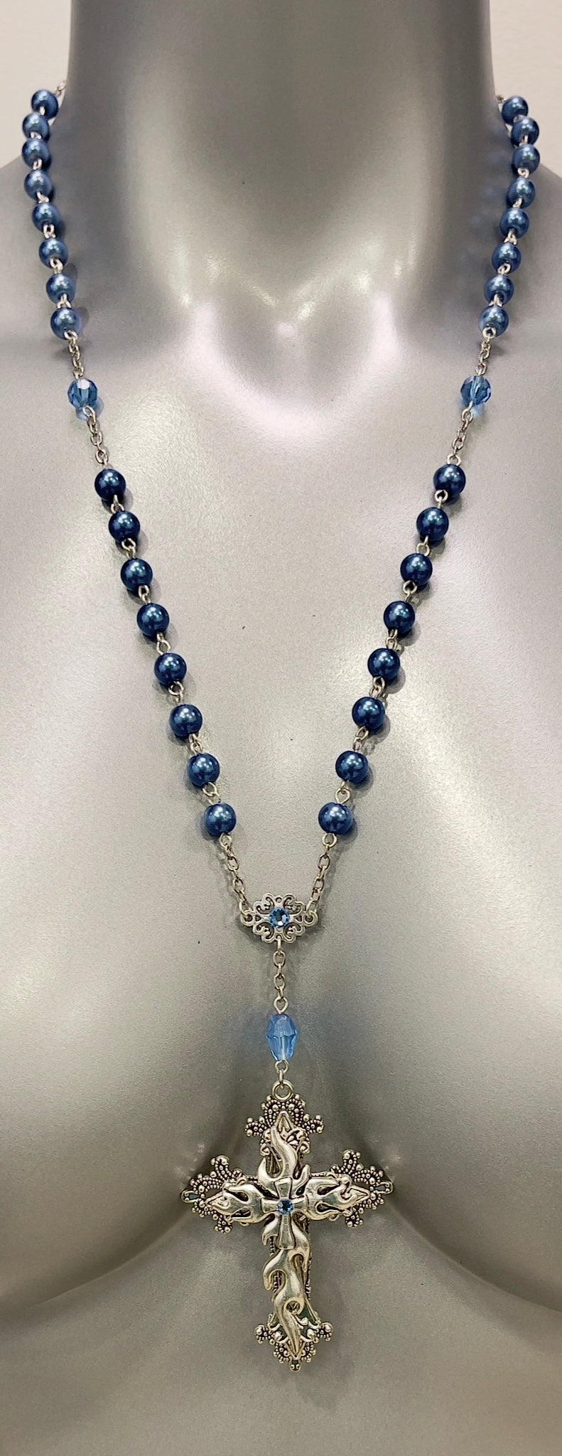 Glass Pearl Rosary