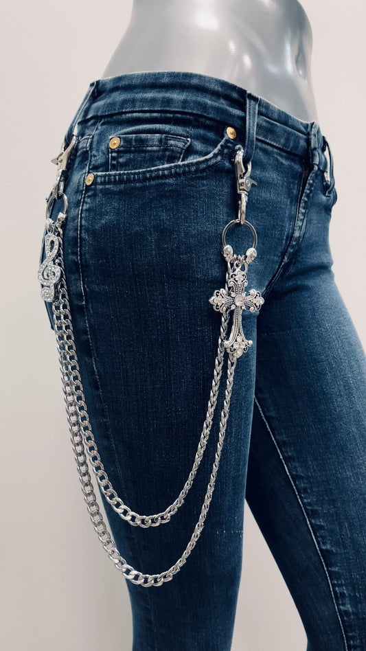 2 Strand Chain Belt Cross & Note